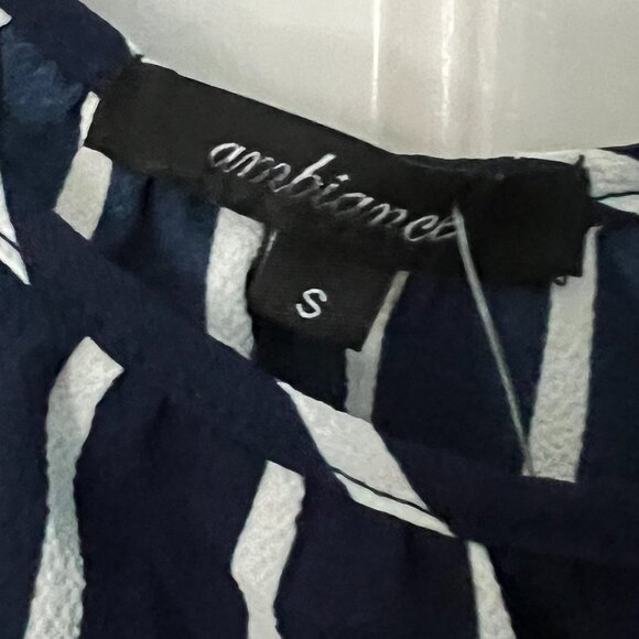 NWT Ambiance Navy white striped jumper with adjustable straps size SMALL - Picture 3 of 7